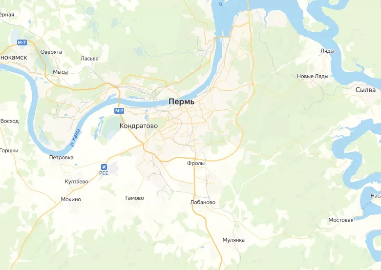 Карта Перми